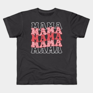 Retro Mama Shirt, Leopard Mama Shirt, Motherhood Shirt, Cute Mom Shirt,Mothers Day Gift, Mama T-shirt,Mom Life Shirt,Mama Shirt Kids T-Shirt